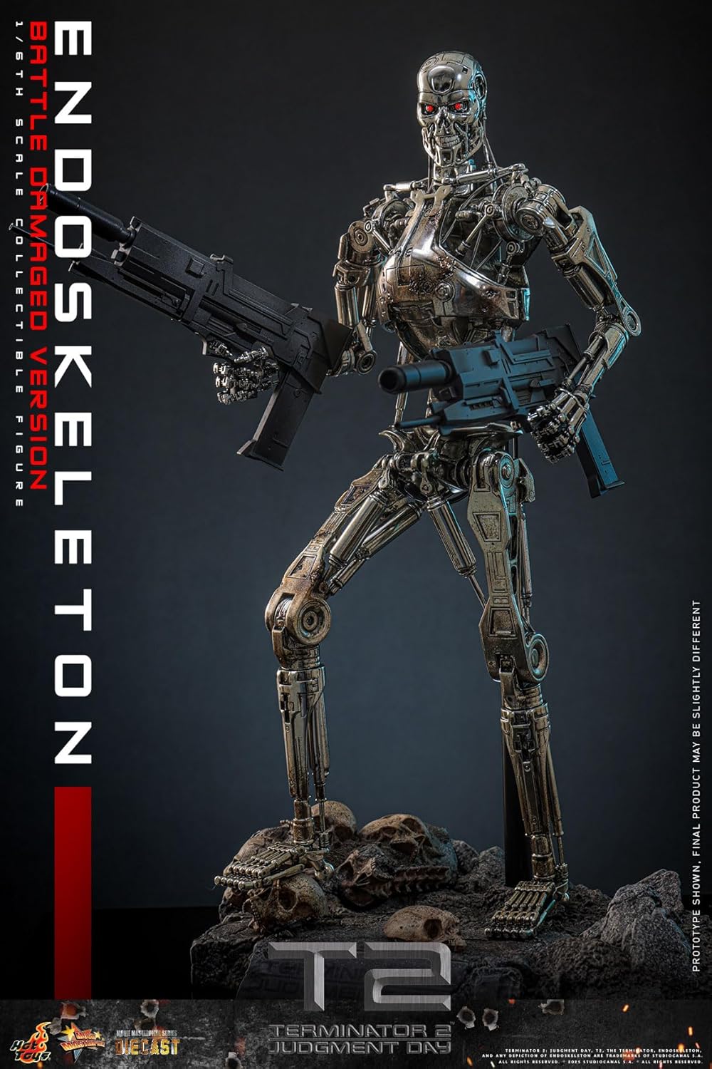 Movie Masterpiece DIECAST Terminator 2 End Skeleton (Battle Damage) 1/6 Scale Figure