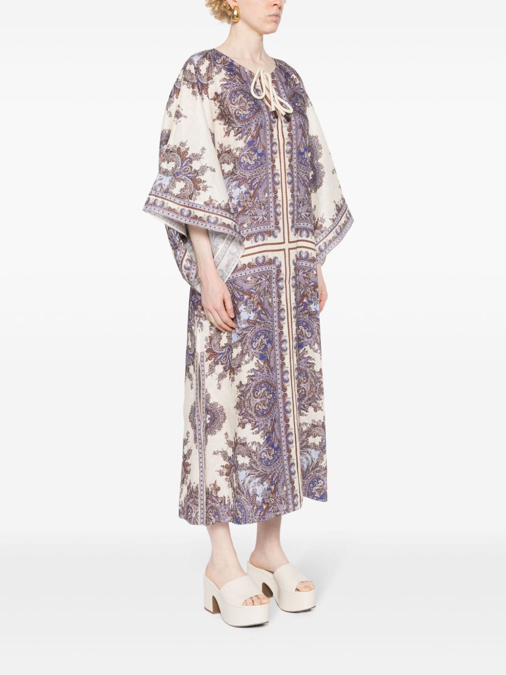 Zimmermann Zimmermann Paisleyプリントリネンミディドレス - Image 8