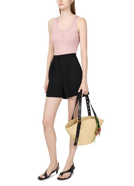 LOEWE Punch Hole small basket in raffia and calfskin - Image 8