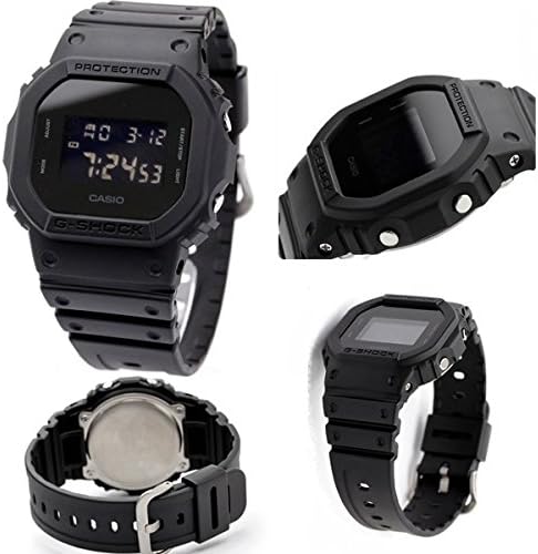 Self-Defense Force Public Servant Entrance Celebration G-SHOCK 20 ATM Waterproof Plastic Belt Watch for Men Unisex (DW-5600BB-1 DW-5600SG-7) (DW-5600BB-1 (Black))