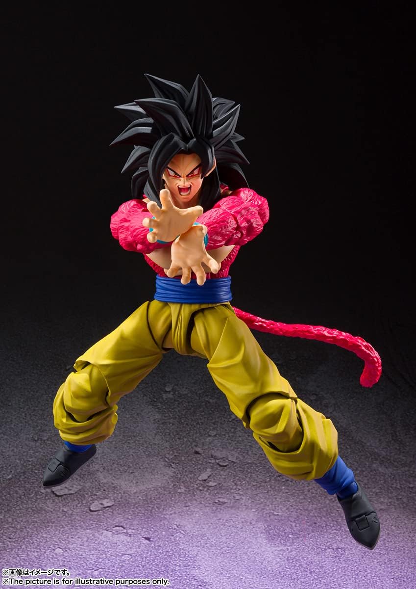S.H. Figuarts Dragon Ball Z Super Saiyan 4 Son Goku, Approx. 5.9 inches (150 mm), PVC & ABS, Pre-painted Action Figure