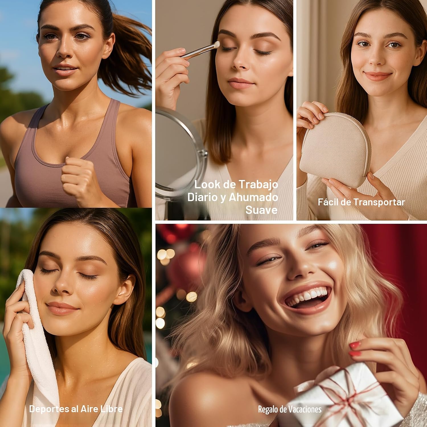 SUSIKEKI 6 Colores Mini Paleta de Sombras de Ojos Maquillaje Neutro Nude Ahumado Sombra de Ojos Taupe y Marrón Mate Paleta de Maquillaje con Espejo Altamente Pigmentado de Larga Duración Impermeable