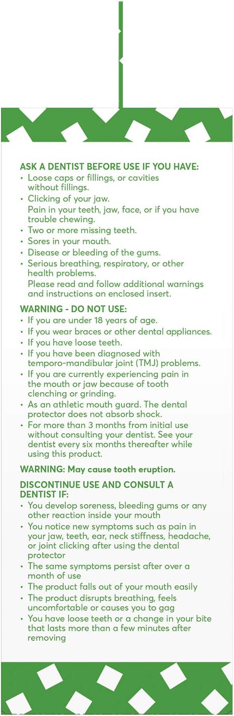 Protector bucal Plackers Grind No More para la noche, protección nocturna para los dientes, sin BPA, duerma bien, listo para usar, desechable, talla única para todos, 16 unidades