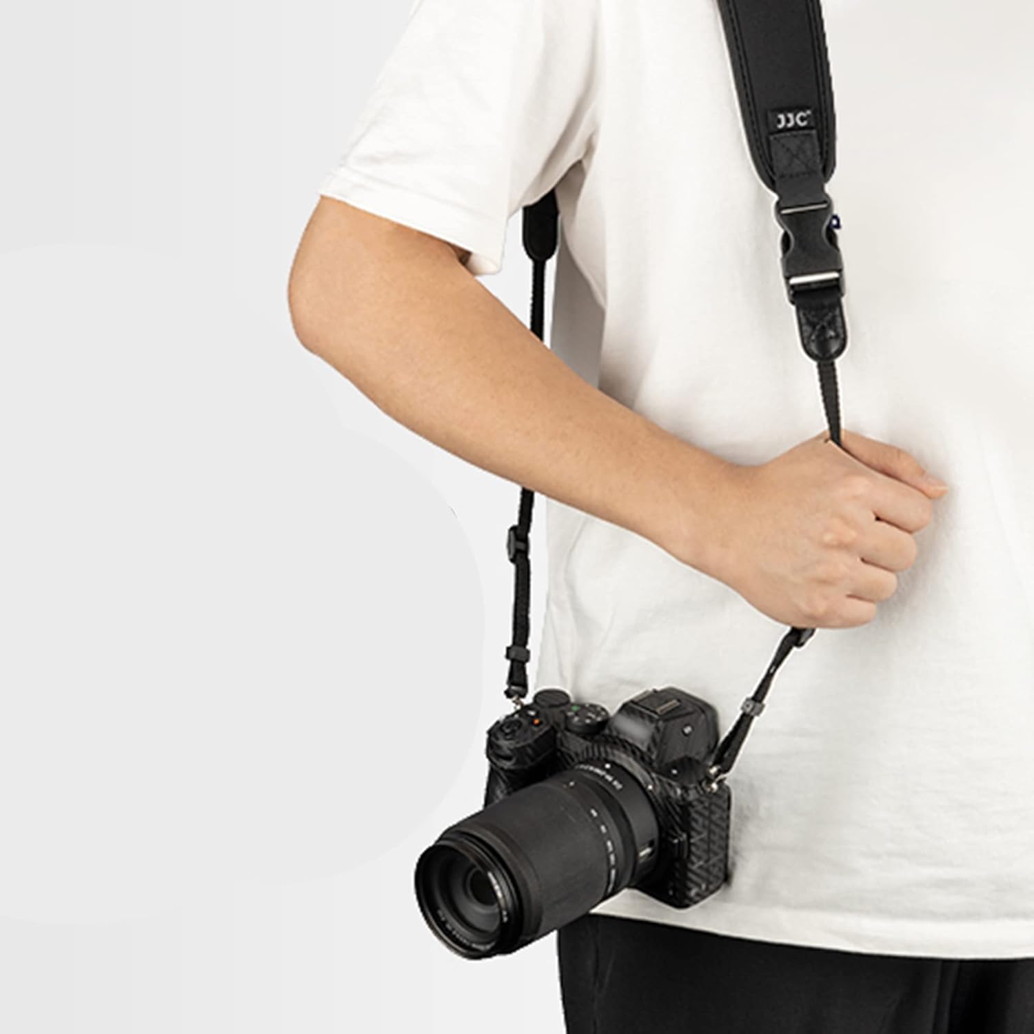 [JJC] Neoprene Camera Strap Shoulder Strap Neck Strap Anti-Slip Adjustable Length for DSLR / Mirrorless Camera Compatible with Fujifilm X-T50 Canon R5 R6 R7 R RP 5D Mark IV 6D 7D Mark II 90D 80D 70D