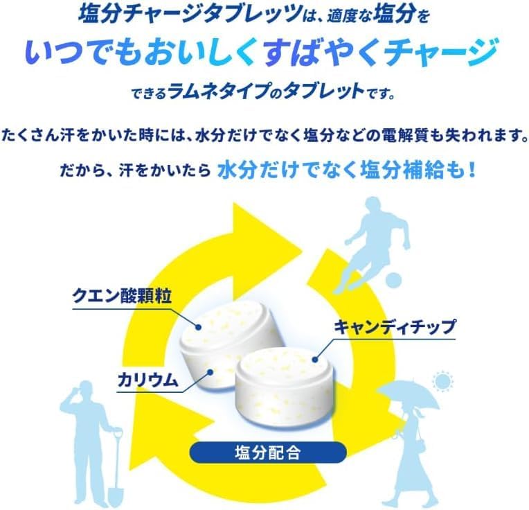 Salt Charge Tabrets, Large Capacity, Over 100 Tablets [Okinawa Limited] Sea Quesser, Sports Drink, Salt Lemon, Plum, Assorted Set, Commercial Use