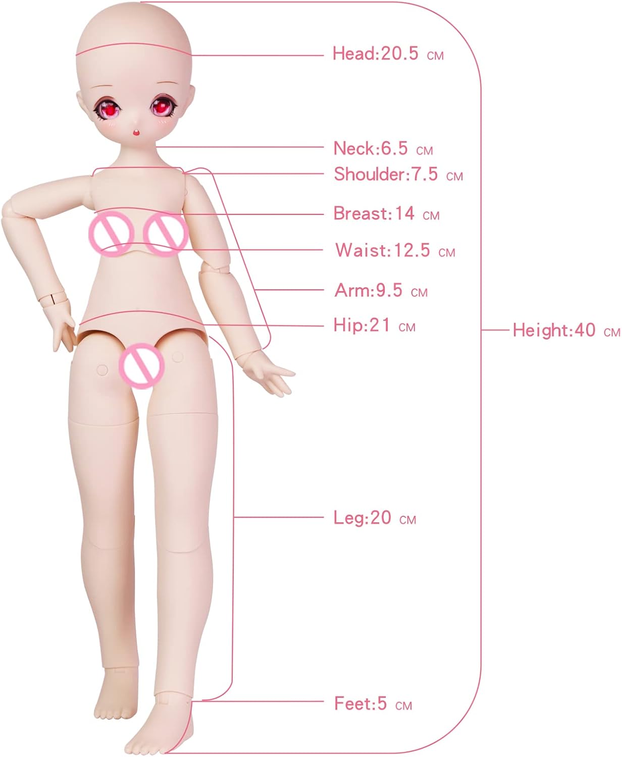 ICY Fortune Days 1/4 Scale bjd Doll Anime Style Pre-painted Action Figure Kids Gift 6+ (Rimi)