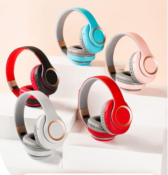 Wireless Headphones Bluetooth 5.3 Over Ear Bluetooth Headphones/Low Latency/Closed Type Sound Leak Resistant/Built-in Microphone/Lightweight Comfortable Fit/Foldable/40mm HD Driver Unit/3.5mm AUX