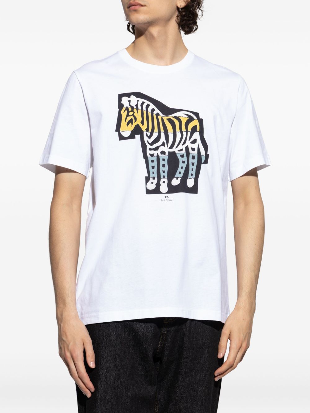 Paul PS By Paul Smith Zebra Print Cotton Tシャツ - Image 8