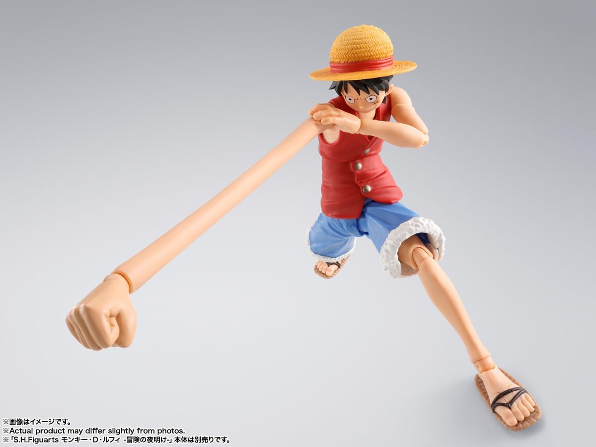 BANDAI SPIRITS S.H. Figuarts ONE PIECE Monkey D. Luffy - Dawn of Adventures - Rubber Rubber Optional Parts Set, Approx. 5.7 inches (145 mm), PVC & ABS Pre-painted Option Parts