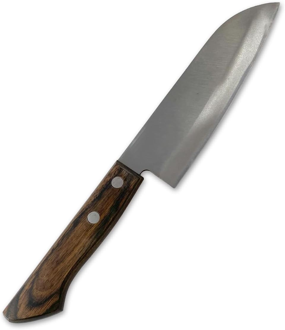 J-kitchens PNO.329227 Santoku Knife, Stainless Steel, Blue Paper Super Approx. 5.9 inches (15 cm), Matsuhara Knife, Made in Japan