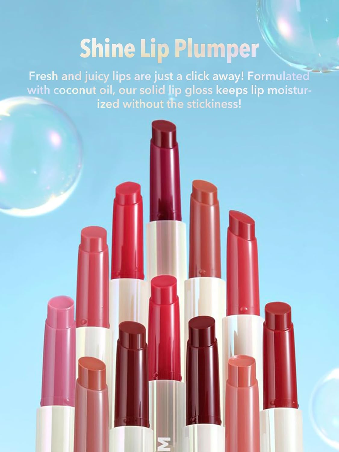 SHEGLAM PoutPerfect Moisturizing Solid Lip Gloss Non Sticky Lipstick with Coconut Oil Pink Flamingo