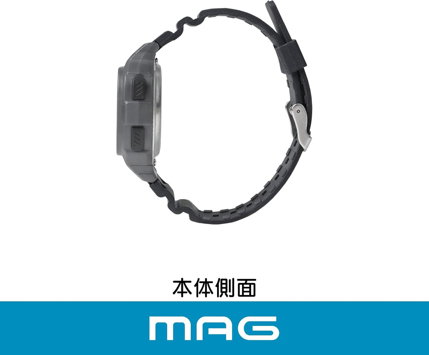 MAG MW-550A Digital Wristwatch, Radio, Solar, Dual Power, Waterproof, Urethane Strap, Slightly Smaller, Suitable for Kids, S Silver