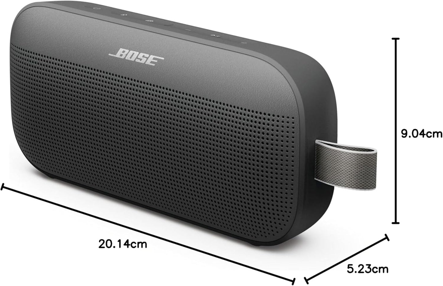 Bose SoundLink Flex Portable Speaker (2nd Gen) Wireless Bluetooth Mini Portable Speaker with Hi-Fi Audio, Up to 12 Hours of Playtime, Waterproof and Dustproof, Black