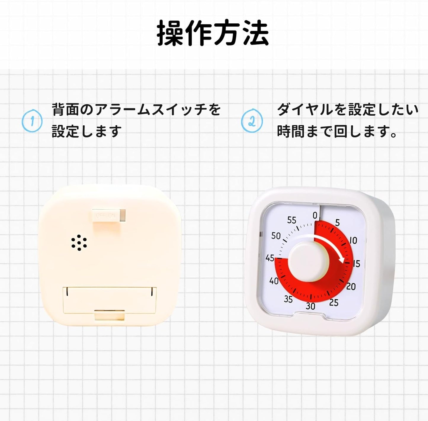 LumiLumi Timer for Study, Children, Learning, Education, Real Feeling, Time, Fruit, Pomodoro, White