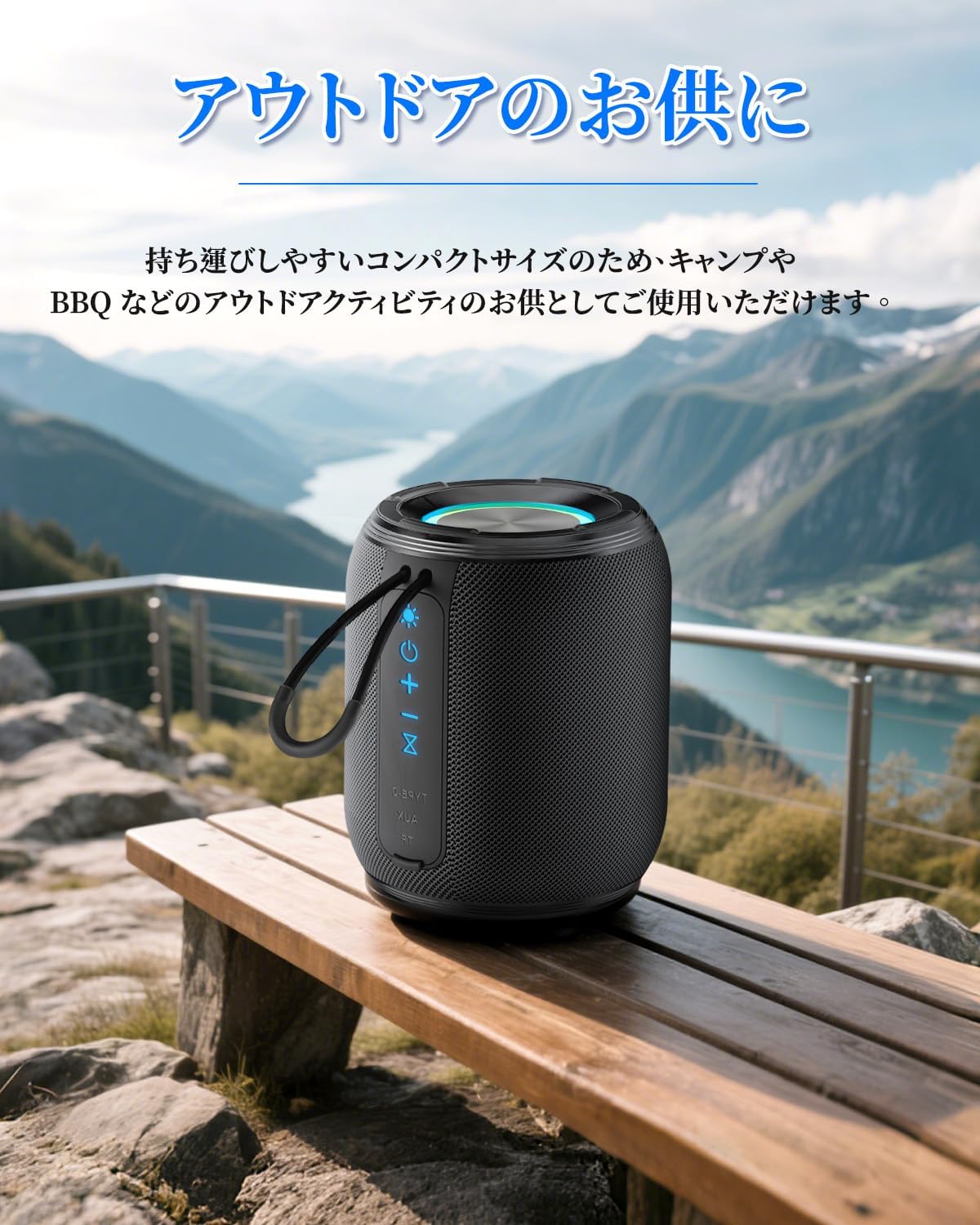 Bluetooth Speaker, Wireless Speaker, Portable Speaker, Bluetooth 5.3 Compatible, 2 Pairing, TF Card/AUX Compatible, Enhanced Bass, RGB Light, Type C Rechargeable, Music Player, Waterproof, Shockproof