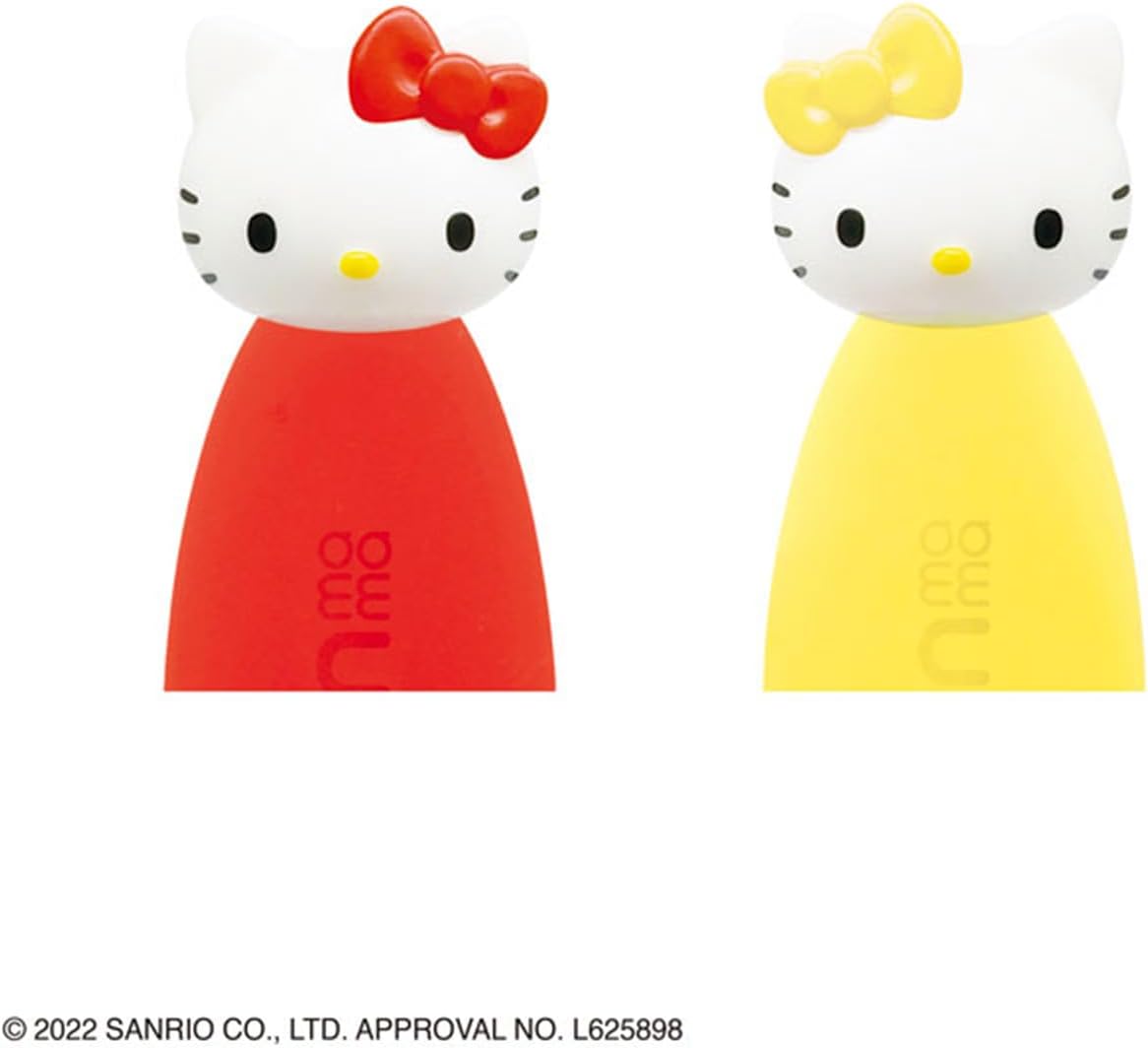 EDISONmama KJ288 Fork & Spoon Set with Case, Hello Kitty, 1.5 Years Old and Up, 2-Piece Assortment