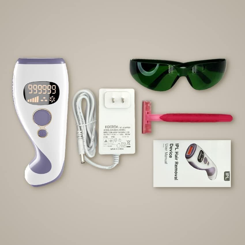ZAPAL Epilator, 990,0000 Irradiation, IPL Light Epilator, VIO Compatible, Full Body Hair Removal, Household Epilator, 5 Levels, Flash Hair Removal, Sunglasses Included, Waste Hair Treatment, Full Body