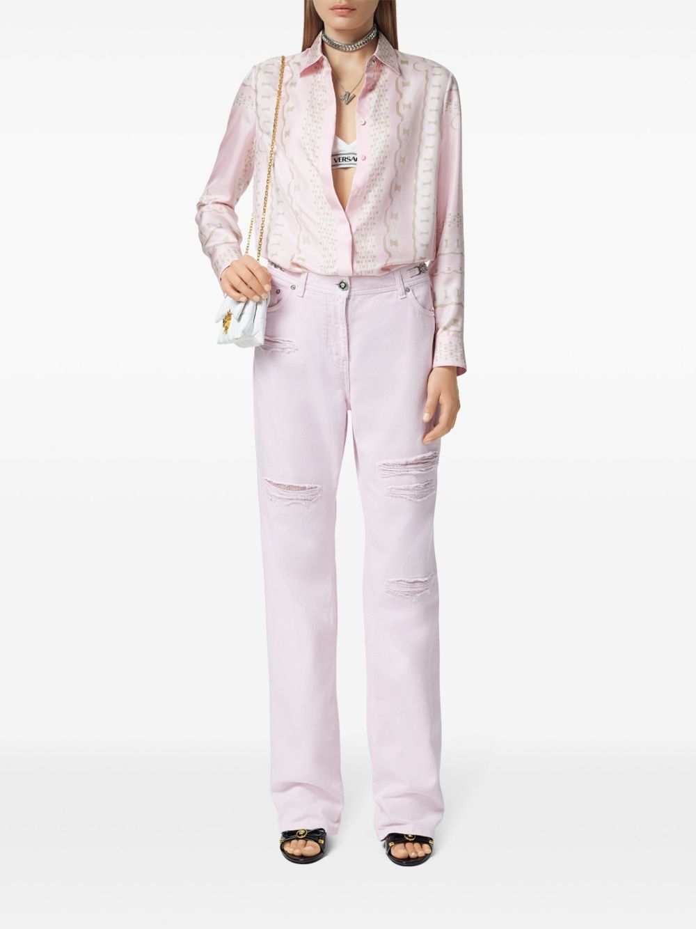 Versace ヴェルサーチヴェルサーチの宝物シルクシャツ - Image 8