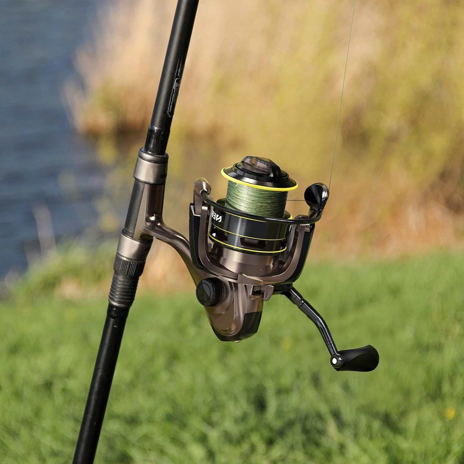 Nebula Fishing Reel - 7+1 BB Super Smooth and Powerful Spinning Reel - 5.1:1/5.5:1 Gear Ratio Spinning Fishing Reel, Size 1000-6000 Ideal for Lightweight Bass Fishing Catfish Fishing