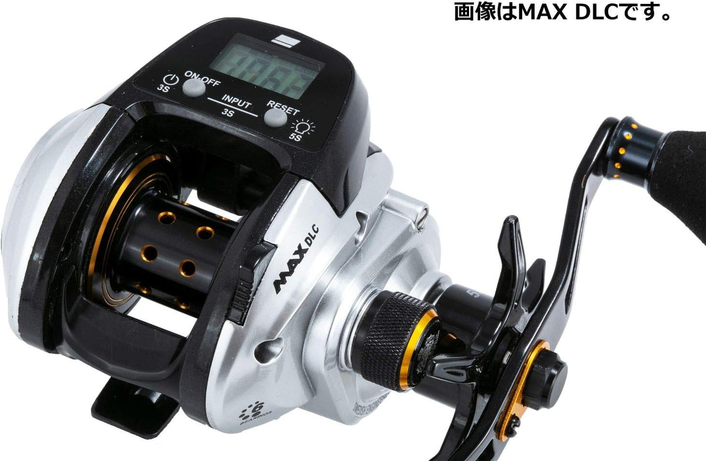 Abu Garcia MAX DLC DLC-H High Gear Model with Digital Line Counter, Right-Hand Retrieve (English Language Not Guaranteed)