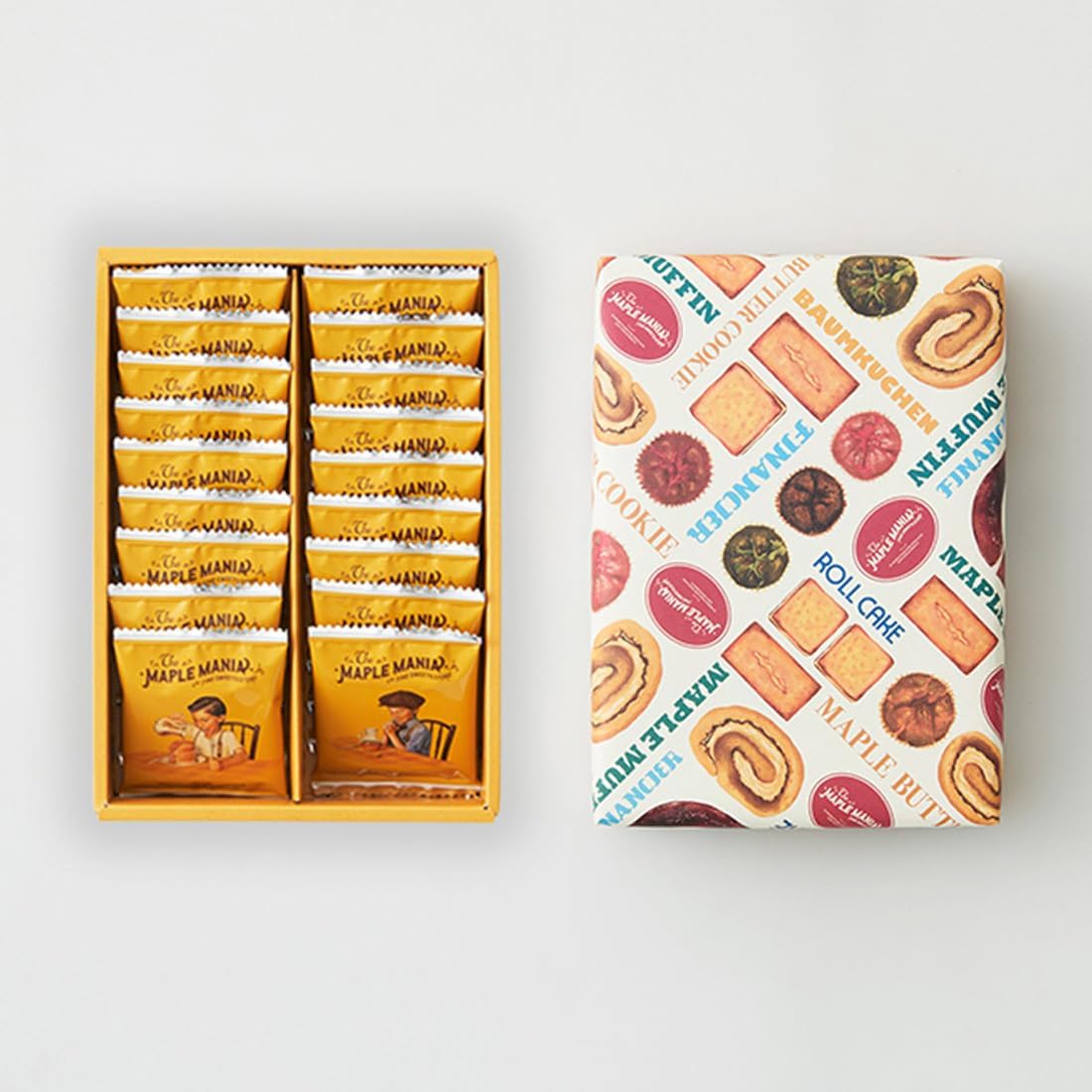 The Maple Mania Maple Butter Cookies, Sweets, Gifts, Tokyo Souvenirs, Individually Wrapped, Gift, Return, Home Celebration, Baked Goods, Retirement, Stylish, Adult (Pack of 18)