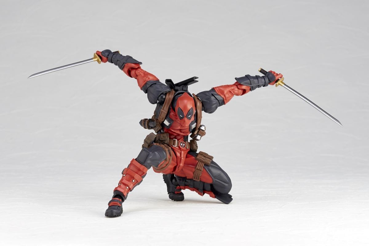 Kaiyodo Revoltech Amazing Yamaguchi Deadpool Ver. 2.5, Total Height: Approx. 6.7 inches (170 mm), Non-scale, PVC & ABS, Painted Action Figure