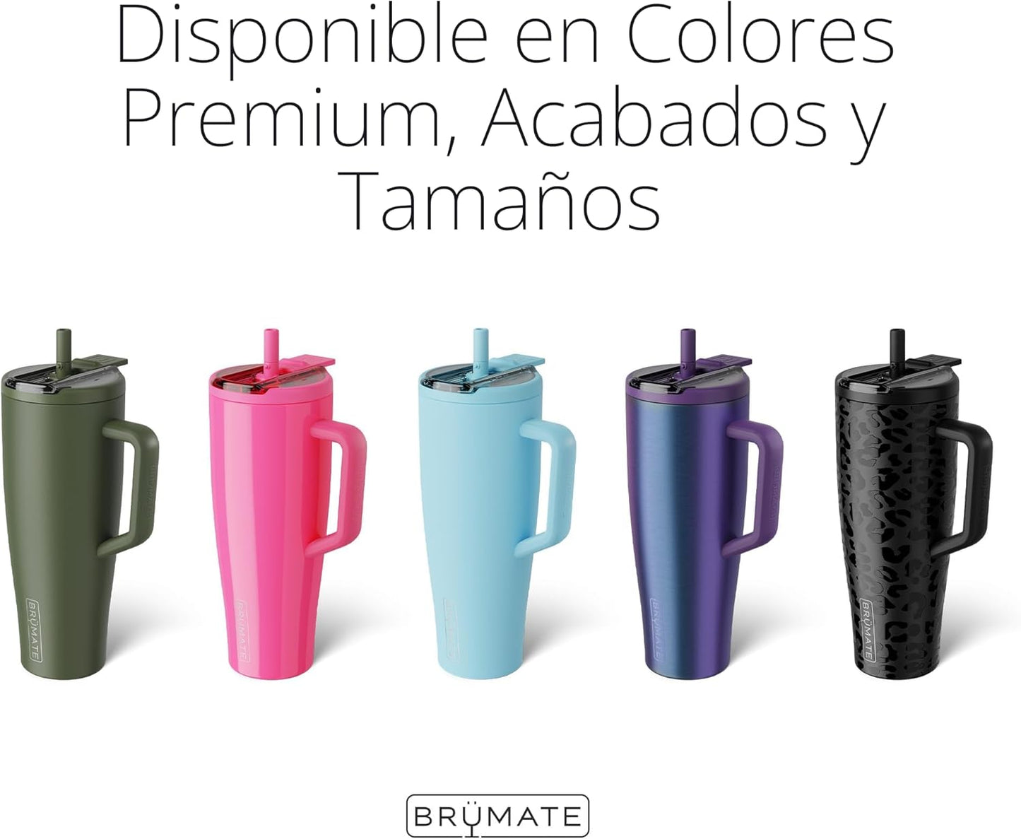 BrüMate Era Flip - Vaso de 40 onzas con tapa con pajilla cubierta 100 % a prueba de fugas, popote higiénico cubierto, botella de agua de acero inoxidable aislada con asa, apto para portavasos, sin BPA (Lilac Dusk)