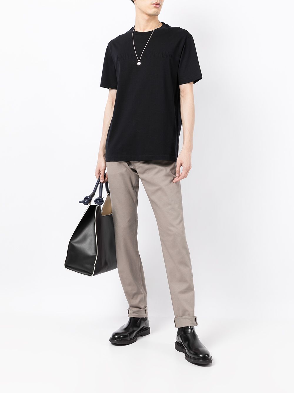 Emporio エンポリオアルマーニロゴコットンTシャツ - Image 8