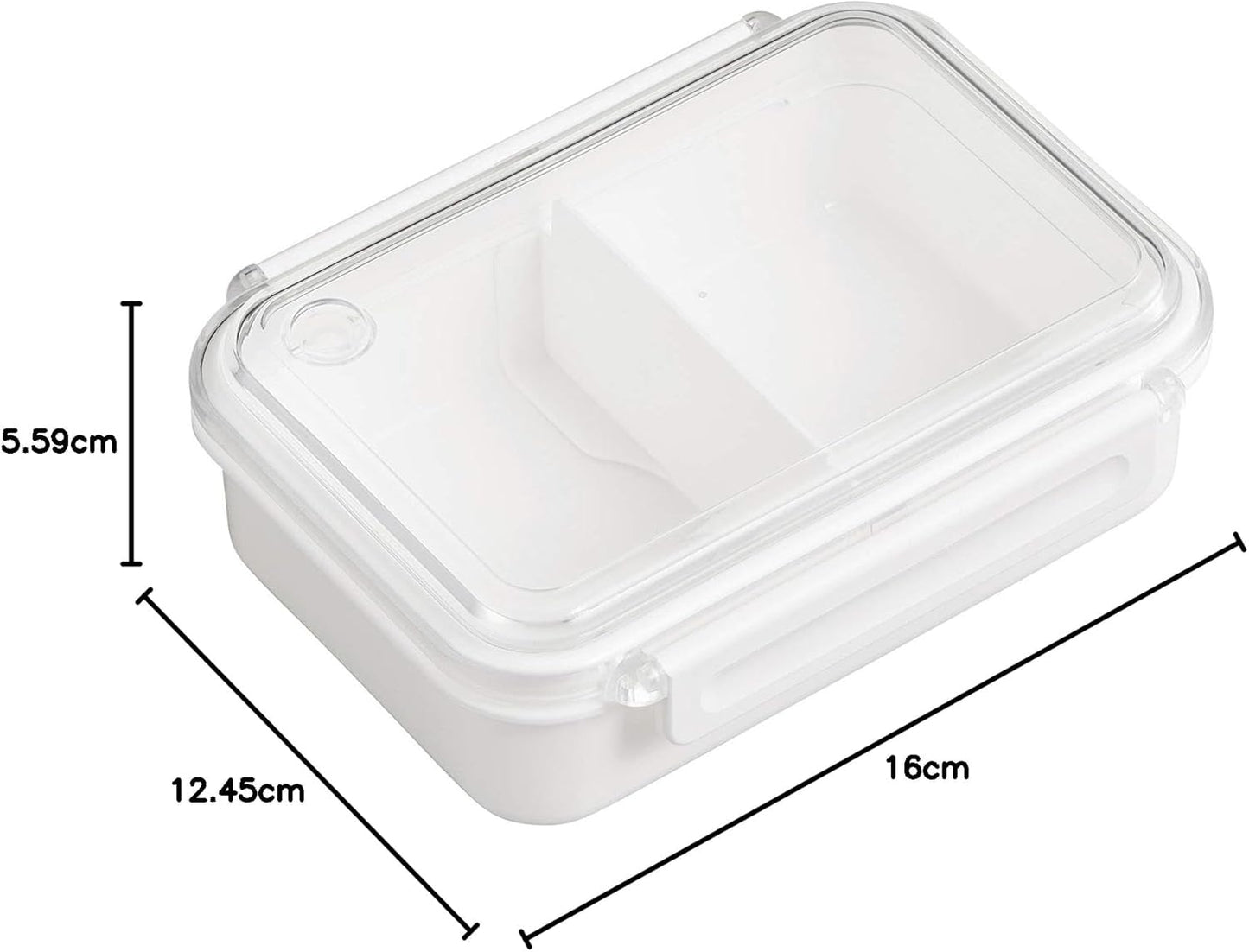 OSK PCL-1S Whole Frozen Bento Box, White, 16.9 fl oz (500 ml), Made in Japan, Dividers, Dishwasher, Microwave Safe, Simple, Stylish, Storage Container, Time Saving, Unisex, Kids, Elementary School