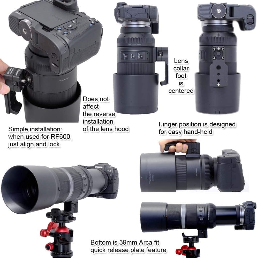 iShoot Camera Ring Tripod Leg, Tripod Mount Ring Stand, Lens Support Collar Base, Lens Bracket Lapel, Tripod Socket Leg, Compatible with Canon RF 600mm F11 IS STM and Canon RF 800mm F11 IS STM,
