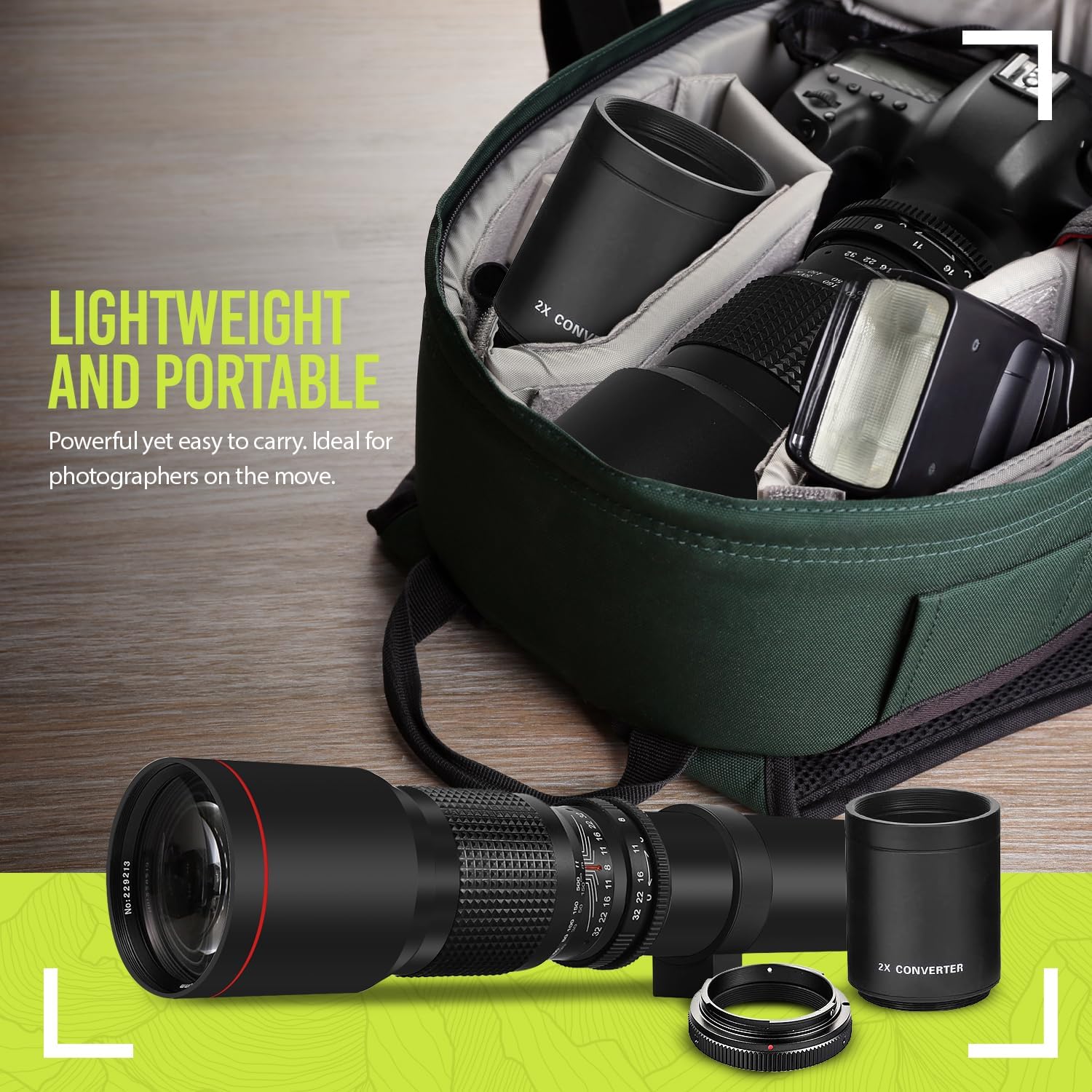 High Power 500mm f/8 Manual Telephoto Lens for Canon EOS R EOS R3 EOS R5 EOS R6 EOS R7 EOS R8 EOS R50 EOS R100 EOS RP Mirrorless Cameras