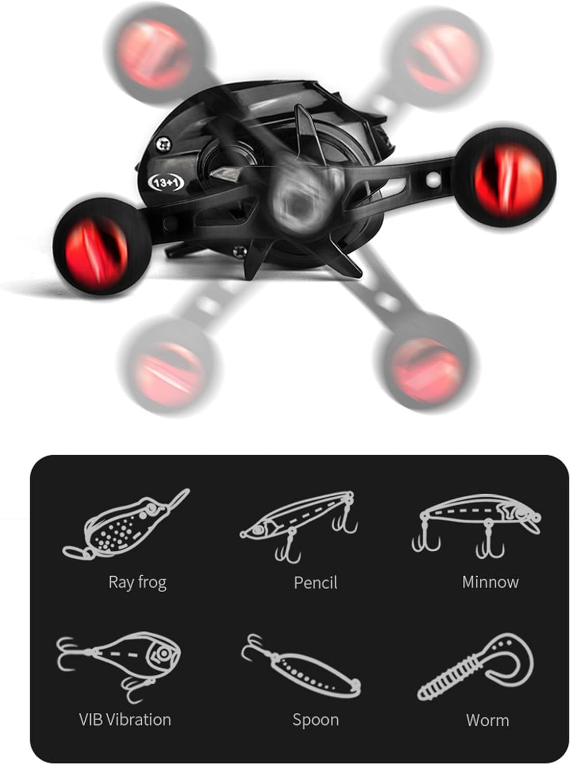 Fishing Reel, Explosion-proof Line, Anti-Rust, 7.2:1 Gear Ratio, Easy Operation, Lightweight, Right Handle, 22.0 lbs (10 kg), Load Capacity, For Both Saltwater and Freshwater Fishing, Casting Fishing,