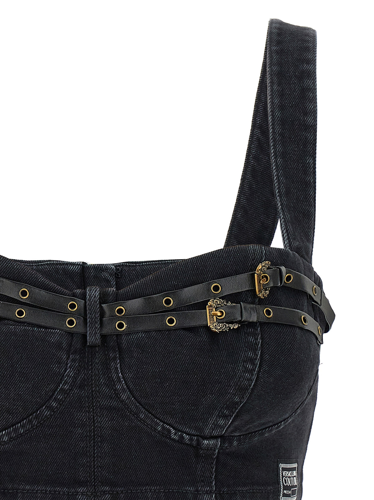 Versace ヴェルサーチジーンズクチュールデニムストラップトップ - Image 8