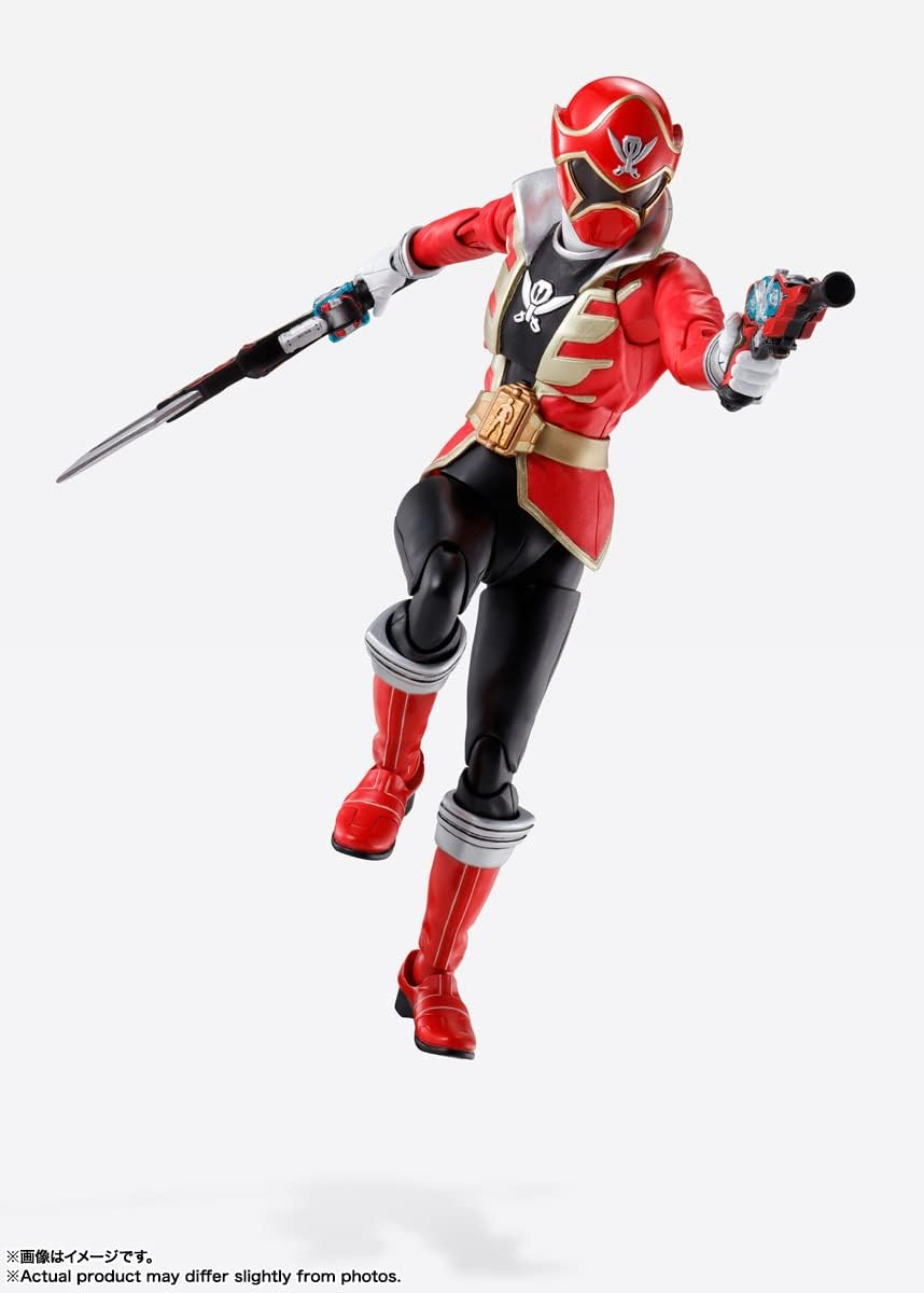 S.H. Figuarts (True Bone Carving Process) Pirate Sentai Gokaiger Gokai Red, Approx. 5.7 inches (145 mm), PVC & ABS, Pre-painted Action Figure