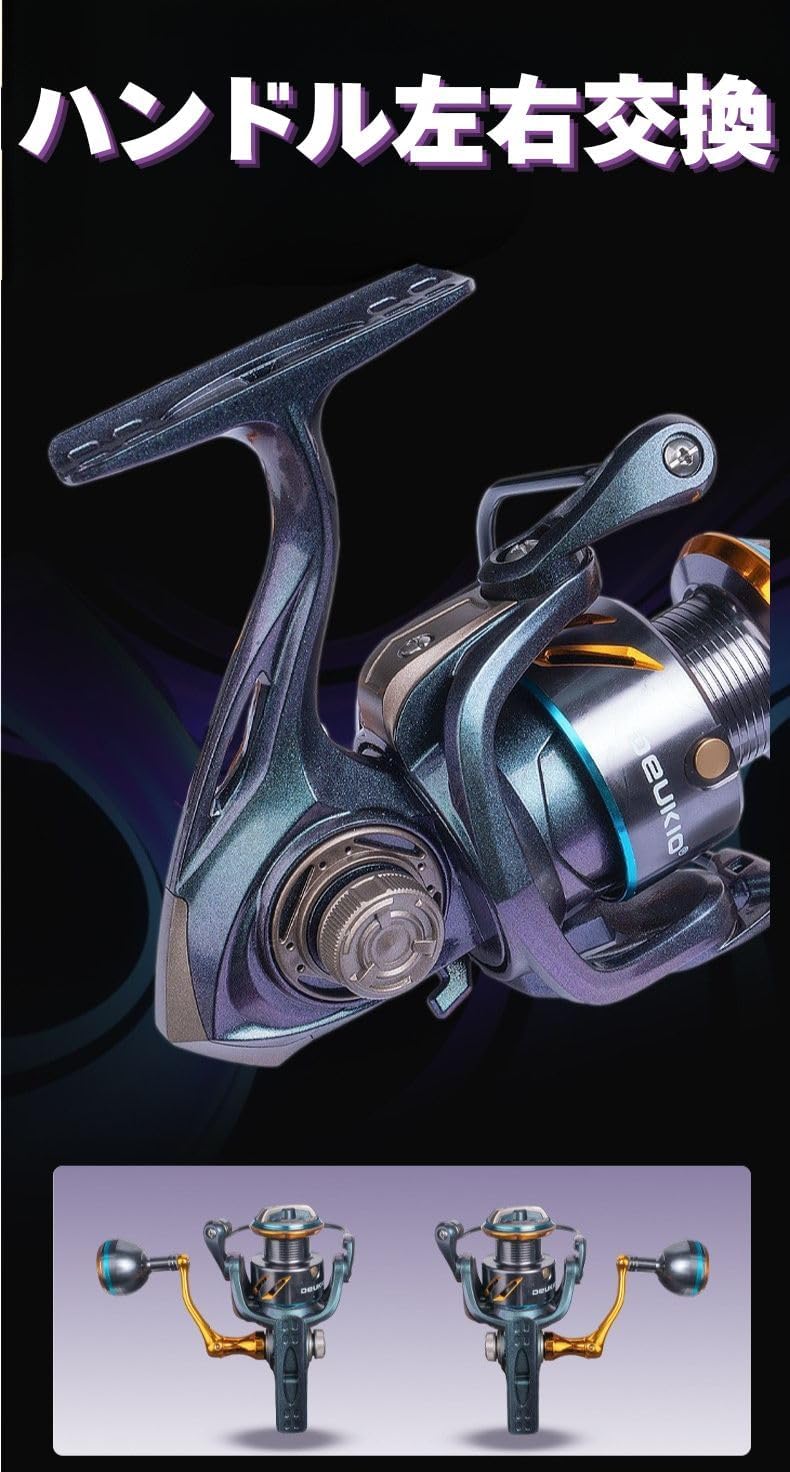 スピニングリール 2000番 3000番 4000番 5000番 6000番 7000番 遠投 釣りリール フィッシング リール 釣り ギア比5.2:1 最大ドラグ力16KG 釣り具 [並行輸入品]