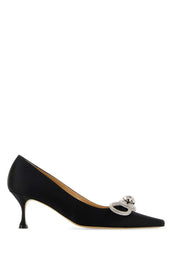 Aquazzura Black Satin Gatsby Sling 105ポンプ - Image 8