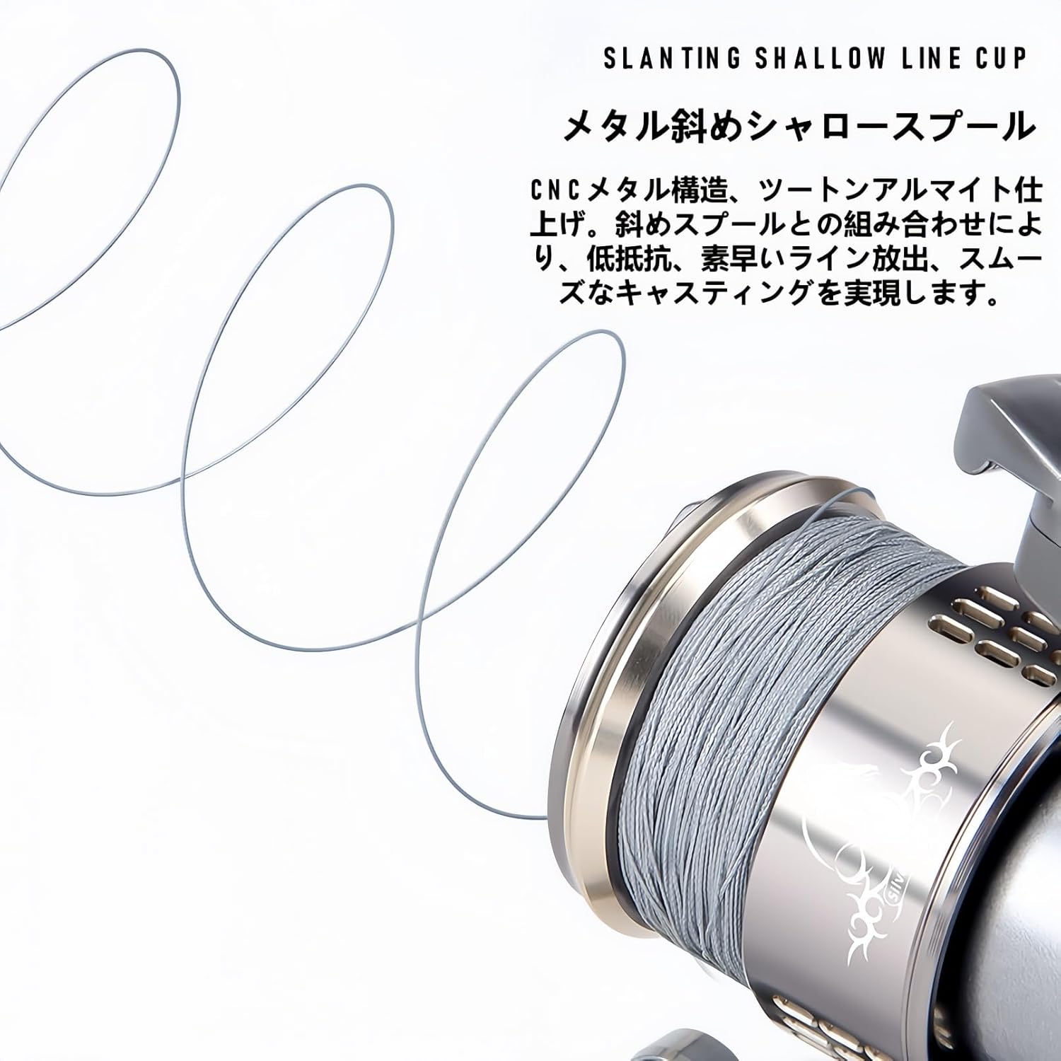 Spinning Reel, No. 2500, No. 3000, Ultra Lightweight, Smooth, 5.2:1 Gear Ratio, Eging, Fishing Reel, Max Drag, Freshwater Saltwater Fishing, Comfortable Wound Up for Left or Right Hand, Ambidextrous