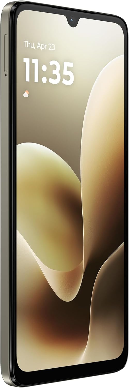 Motorola motog06, 4 GB, 128 GB, Laurel Oak, SIM Free Smartphone Unit, NFC Compatible, Vegan Leather, Gorilla Glass, Authorized Dealer Product, 6.9 Inches, High Brightness, IPS HD+, IP64 Waterproof and