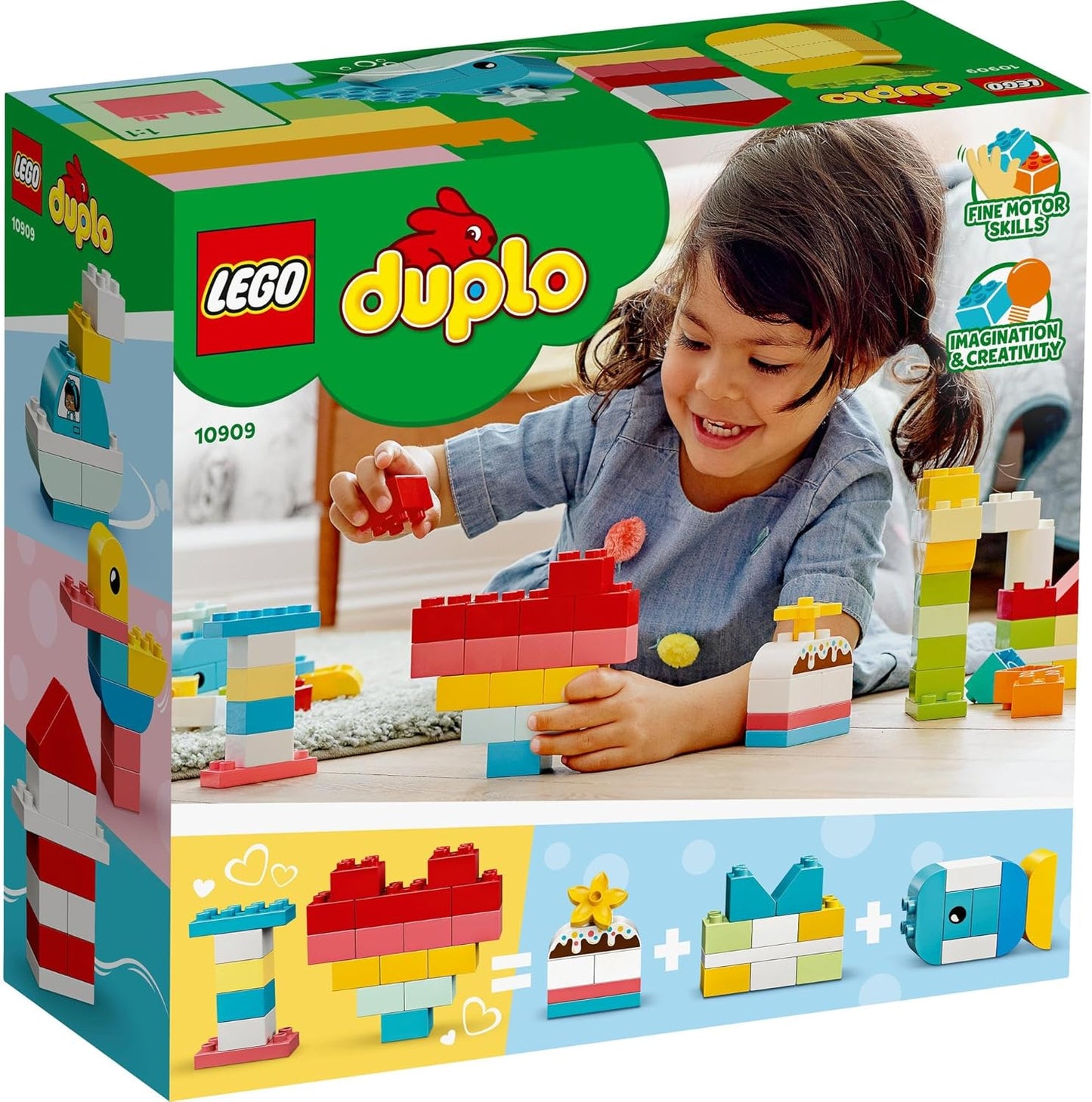 LEGO Duplo 10909 Duplo Various Idea Box (Heart) Toy Blocks Present, Toddler, Babies, Boys, Girls, Ages 1 and a Half