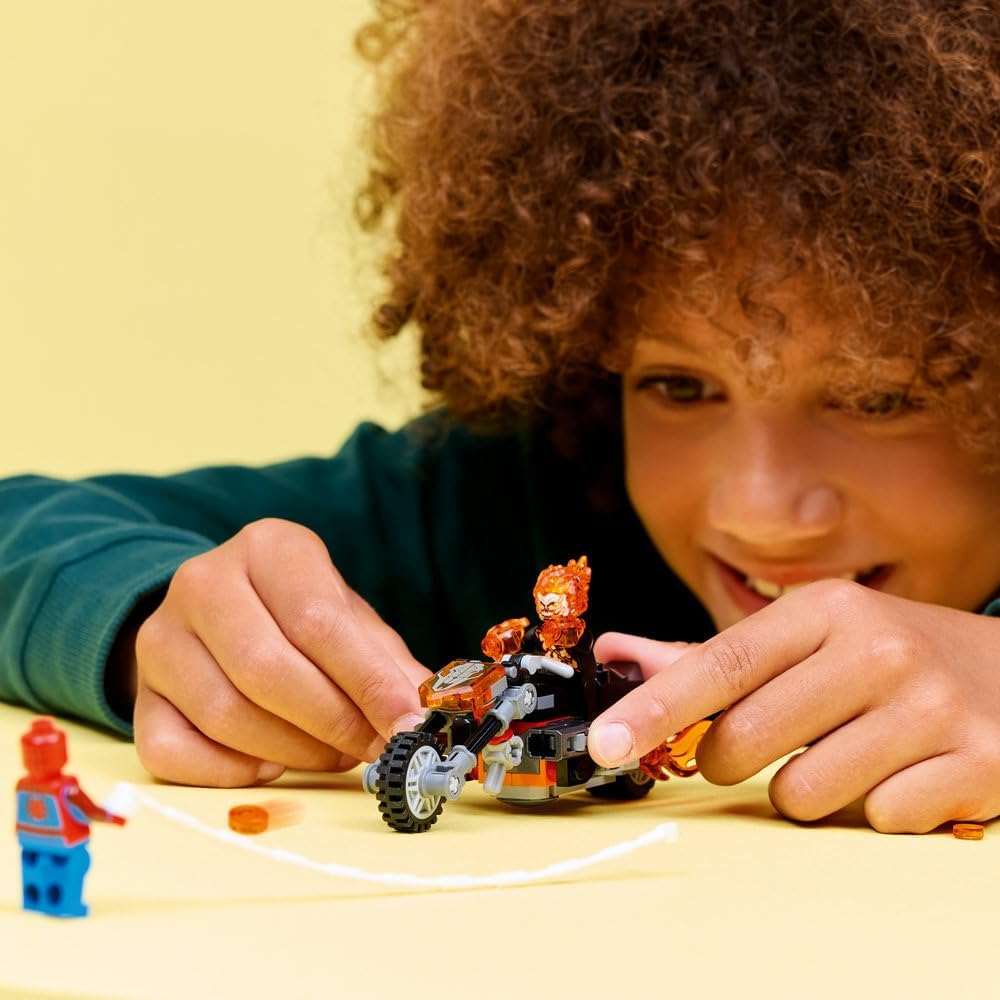 LEGO Marvel Spider-Man and Ghost Rider Battle Educational Boys Girls Children 6 7 8 9 Boys Girls Kids Marvel Merchandise Figure 76335