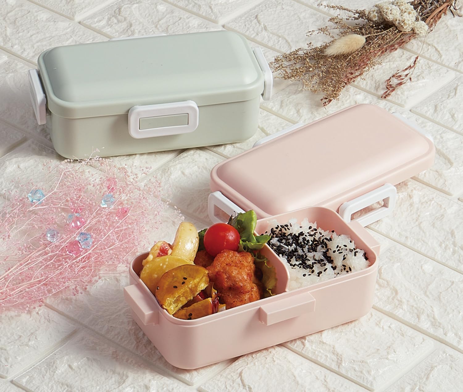 Skater PFLB6AG-A Bento Box, 17.9 fl oz (530 ml), 1-Tier, Women's, Made in Japan, 4-Point Lock, Dishwasher Safe, Microwave Safe, Dull Gray