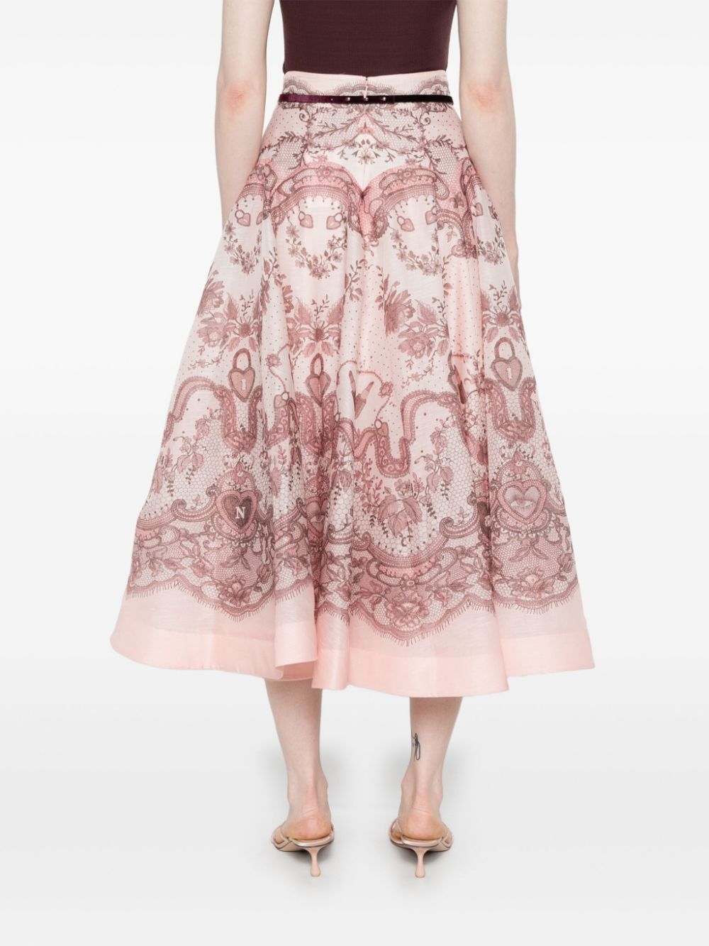 Zimmermann Zimmermann Crush Silk Blend Skirt - Image 8