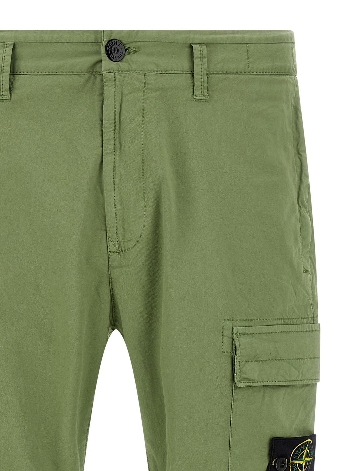 Stone Stone Island Logo Badge Cargo Pants - Image 8