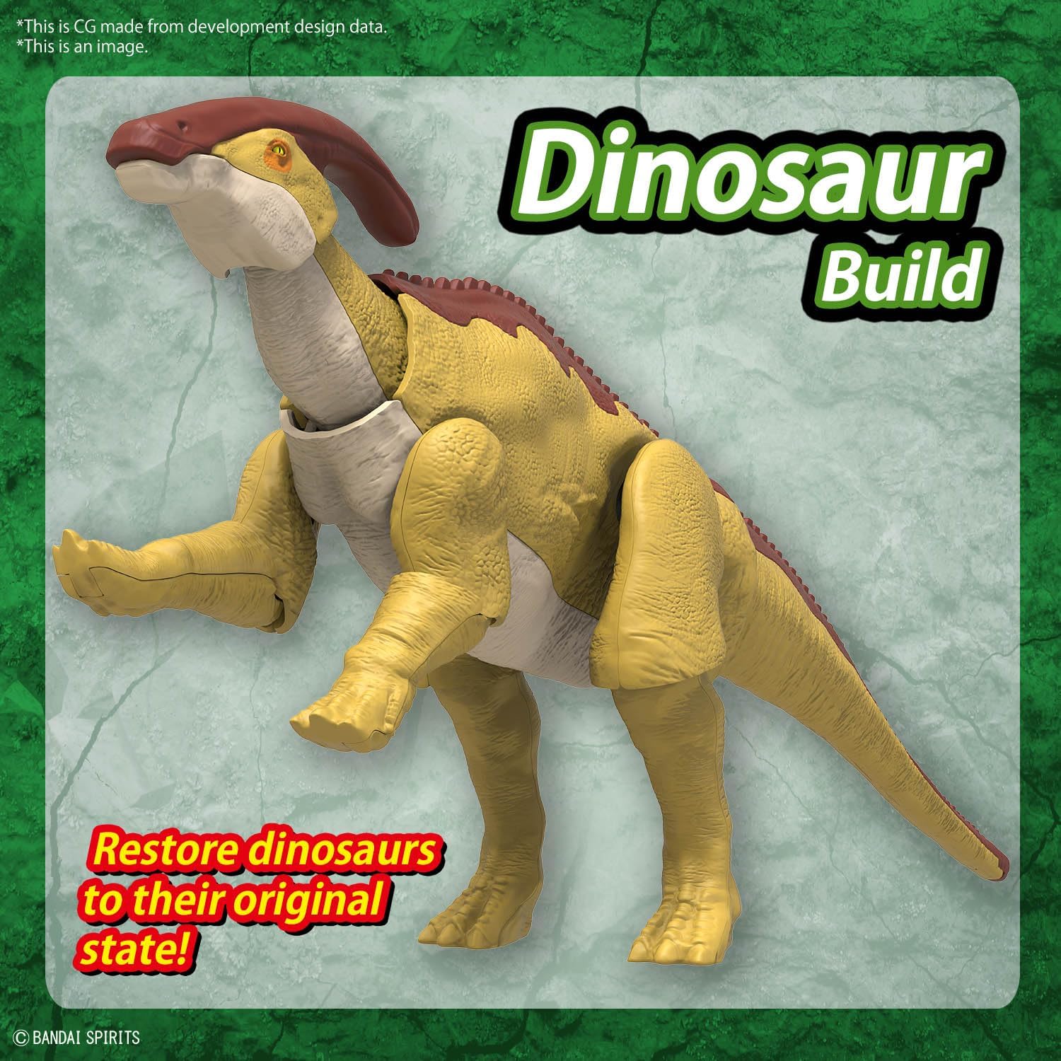 Planosaurus Parasaurolophus Color-Coded Plastic Model