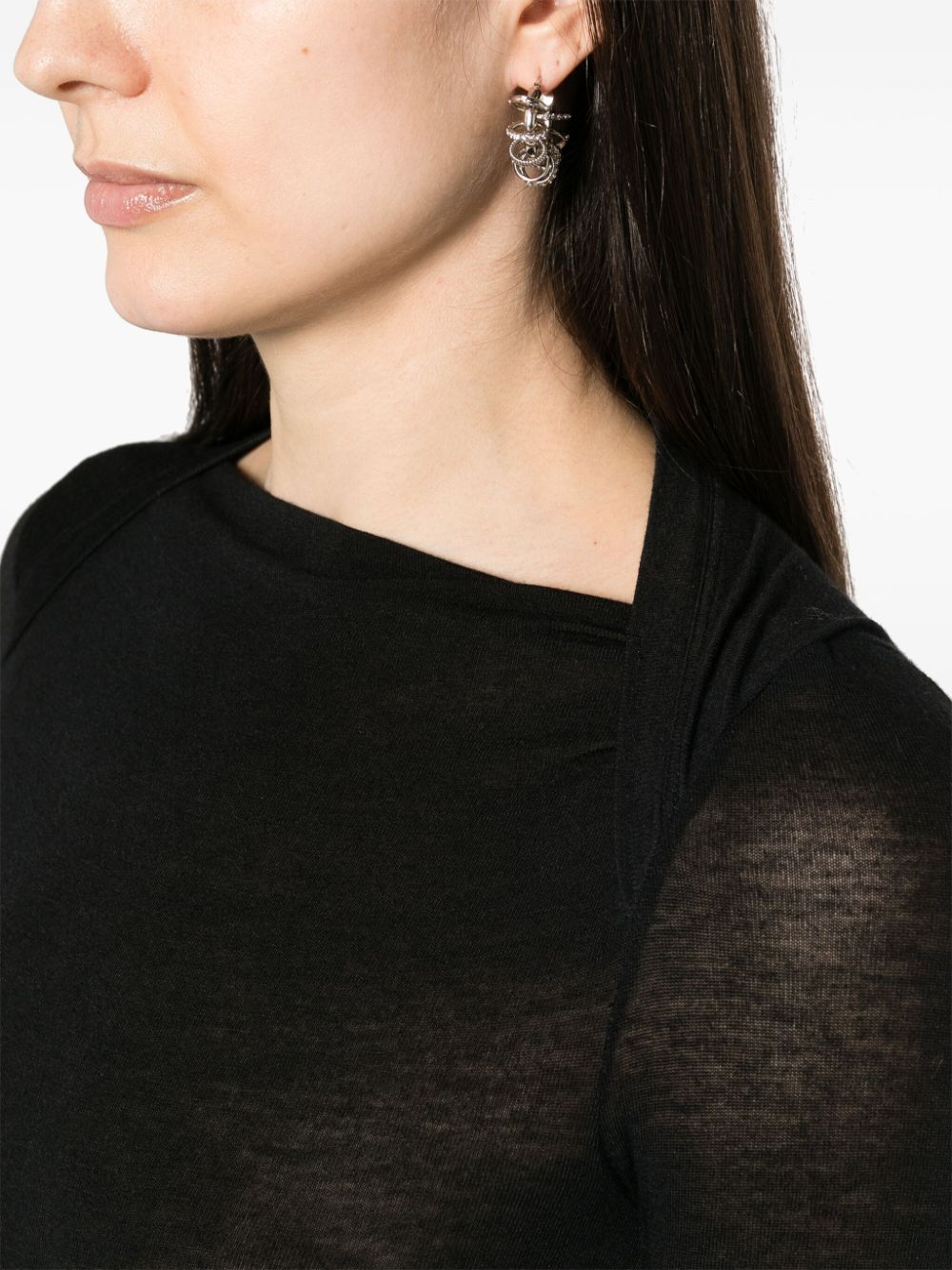 Saint セントローランウールブレンドロングペンシルドレス - Image 8