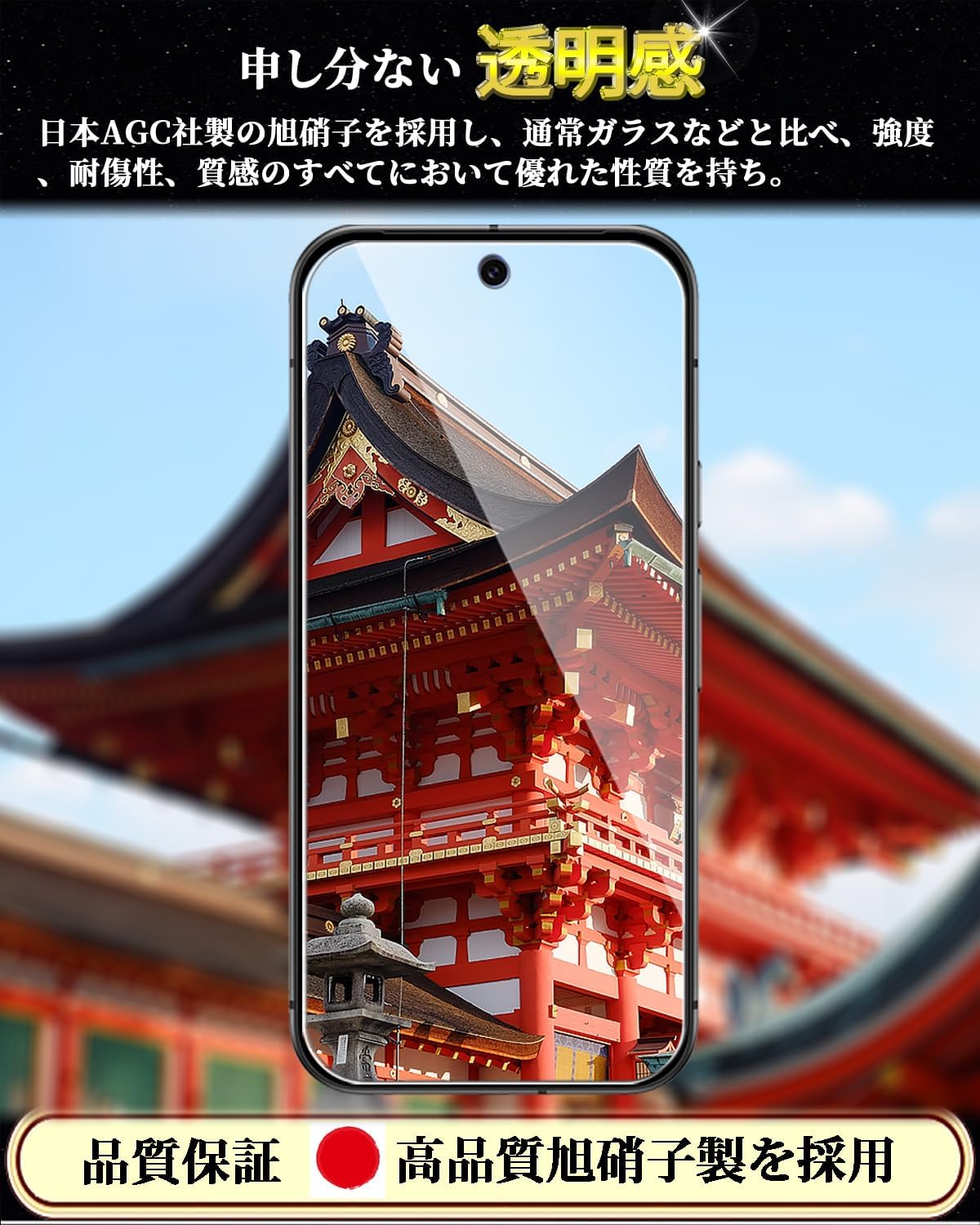 Compatible Google Pixel 10 Pro Camera Film, Google Pixel 10 Pro Camera Cover, 2 Piece Set, 9H Hardness, Fingerprint Authentication, Made in Japan, Asahi Glass, Water Repellent, Oil Repellent, Google