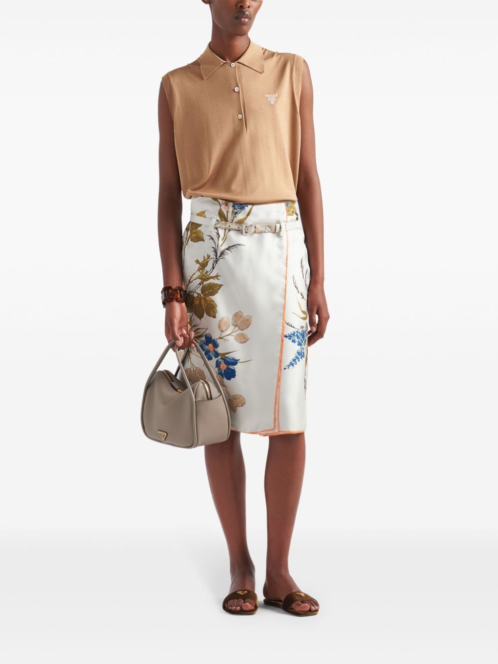 Prada プラダシルクツイルプリントスカート - Image 8
