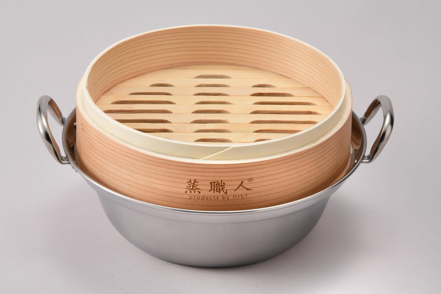 Heist Seiro Sugiki with Induction Pot, Set of 2 Main Units, 1 Lid Set, Commercial Use, 20 Sheets for Steamers (Steamer, Pot Included, Cedar 8.3 inches (21 cm)