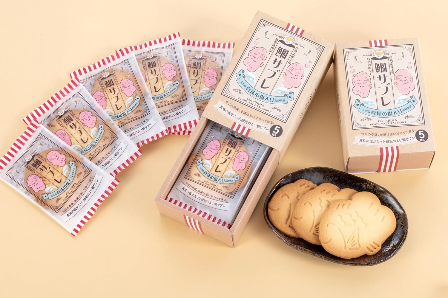 Ise Shima Souvenir, Special Selected European Style Sweets, Snapper Saple, Pack of 5