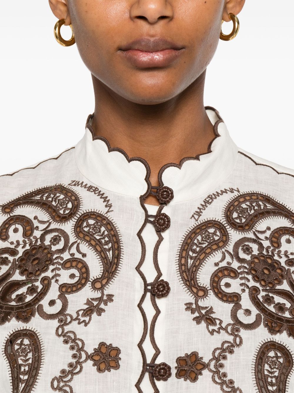 Zimmermann Zimmermann Ascension刺繍シャツ - Image 8